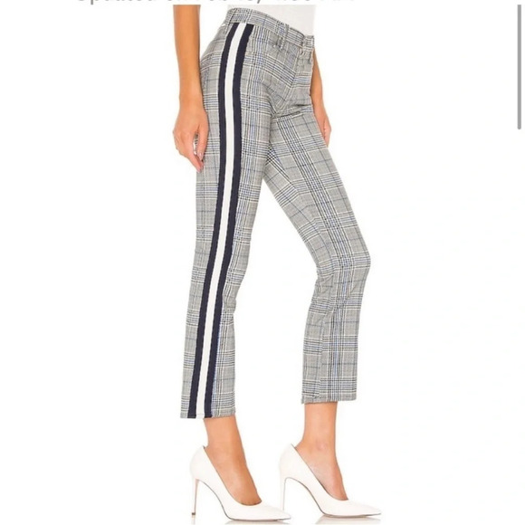 MOTHER The Insider Ankle in Houndstooth Grey & Blue size 28 - Picture 1 of 10